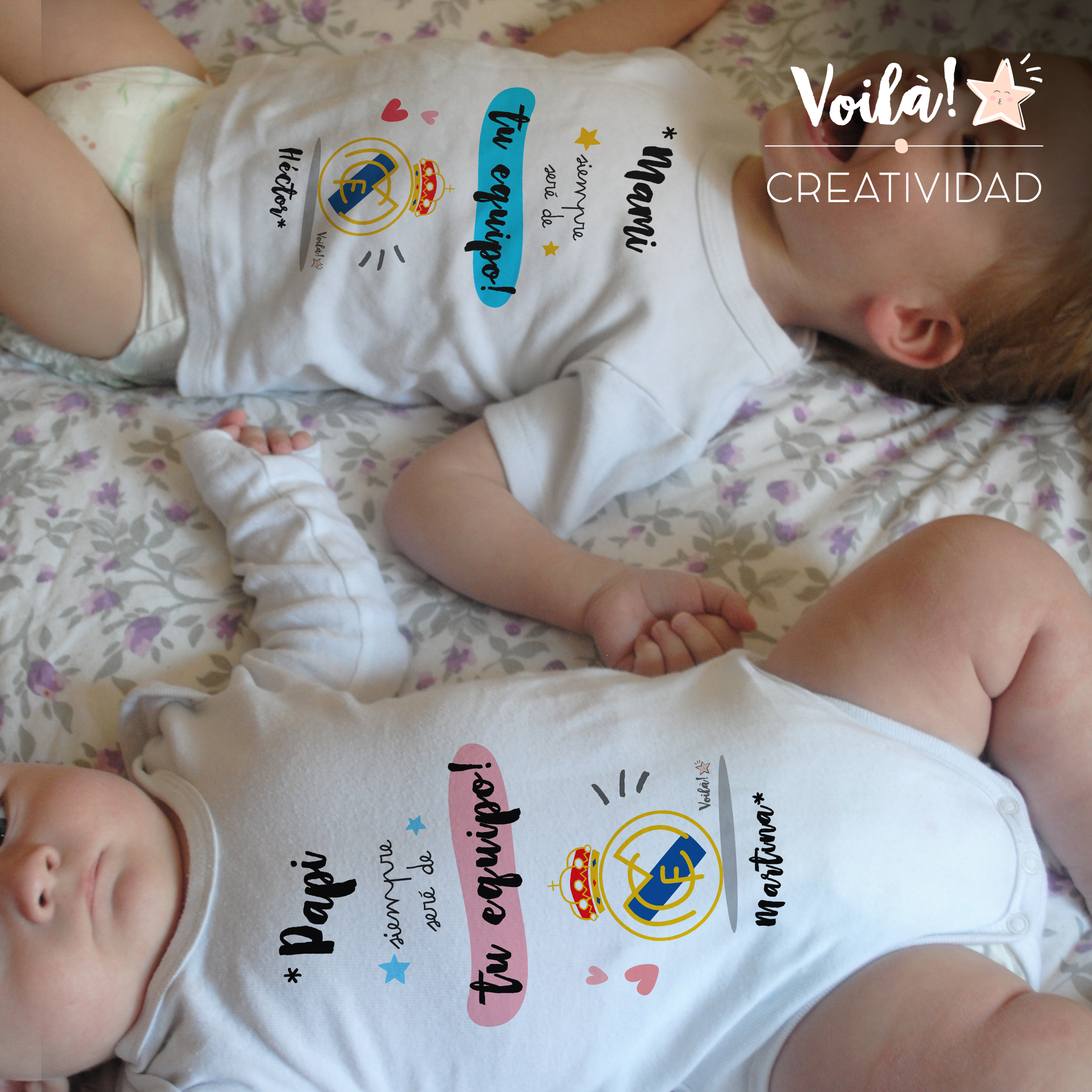 Body camiseta real madrid personalizado hermanos – Voilà! Creatividad